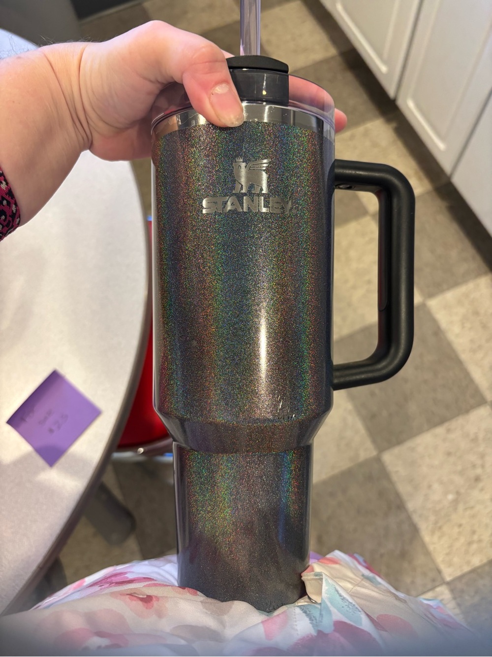 Stanley Holographic Iridescent Travel Mug - Black Sparkle
